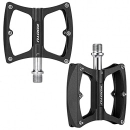 SAVADECK Mountain Bike Pedal SAVADECK mountain bike pedals Anti-slip bicycle pedal sets with ball bearings Non-Slip Lightweight Stainless Steel bicycle pedals for BMX bicycle MTB 9 / 16" (black)