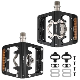 SAVADECK Spares SAVADECK Mountain Bike Pedals, Dual Function Platform and SPD Pedals, Clipless Aluminum 9 / 16" Pedals with Cleats for Road Bike MTB Bike