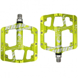 S&D Mountain Bike Pedal SD Bicycle Ultra-Light Pedal, 3 Palin Sealed Bearing CNC Machining Aluminum Alloy Body Mountain Bike Pedal, Widened Comfort Non-Slip And Durable, Green