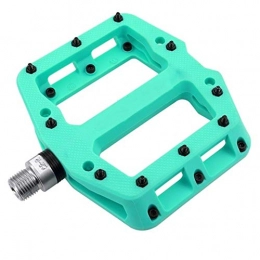 Security Accessory Spares Security Accessory Pedals, Bike Spares MTB Pedals Mountain Bike Pedals Lightweight Nylon Fiber Bicycle Platform Pedals for BMX MTB 9 / 16" (Color : Light green)