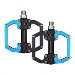 Selighting Spares Selighting 9 / 16 Mountain Bike Pedals Aluminium Alloy Wide Platform Cycling Pedals with Sealed Bearings, Set of 2 (Black / Blue)