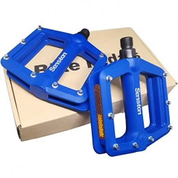 Senston Spares Senston Cycling Pedal Mountain Bike Pedals MTB Bicycle Pedals 9 / 16" Nylon Fiber Bicycle Pedals(Blue)
