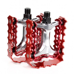 Set Sail Spares Set Sail Bicycle Pedals Bike Pedals Aluminum Alloy 9 / 16" Inch Pedals for Bikes Mountain Bikes Road Bicycles Platform Pedals (Red)