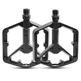 SFSHP Mountain Bike Pedal SFSHP Bicycle Aluminum Alloy Feet Tread Plate, Road Bike Riding Equipment Accessories, Outdoor Bicycle Feet Kick, Black