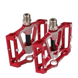 SFSHP Mountain Bike Pedal SFSHP Outdoor Bicycle Foot Kick, Non-Slip Aluminum Alloy Foot Tread, Mountain Bike Pedals, Red
