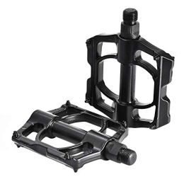 SGYANZLG Mountain Bike Pedal SGYANZLG Mountain Bike Pedal Aluminum Alloy Ultra-light Bicycle Wide Pedal Enclosed moisturizing bearing Pedal for Cycling Bike Accessory (Color : Black)