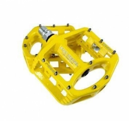 SHANDIAN Mountain Bike Pedal SHANDIAN Magnesium alloy Road Bike Pedals Ultralight MTB Bearing Bicycle Pedal Bike Parts Accessories 8 color optional (color : Yellow)