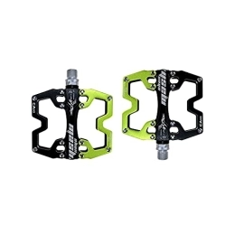 SHANMASHI Spares shanmashi CA110 Black Green Mountain MTB Bike Pedals 9 / 16 Inch Road Bicycle Parallel Pedal Ultra-Light Aluminum Alloy Bearing Cycling Flat BMX Pedal Adult