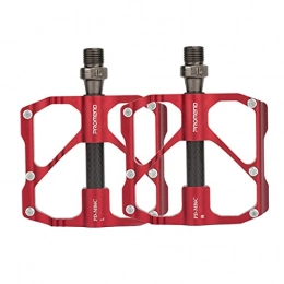 Sharplace Mountain Bike Pedal Sharplace Mountain Bike Pedals Aluminum Alloy Anti-slip 9 / 16" Cycling Sealed 3 Bearing Pedals with Anti-Skid Nails MTB Bicycle Accessories - Red