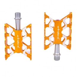 Shengshihuizhong Mountain Bike Pedal Shengshihuizhong Bicycle Pedals Mountain Bike Pedals Road Bike Footboards Universal Palin Bearing Pedals Bicycle Accessories Easy To Install (Color : Orange)