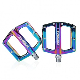 SHHMA Mountain Bike Pedal SHHMA Road Bike Pedals 9 / 16 Sealed Bearing Colorful Mountain Bicycle Flat Pedals Aluminum Alloy Wide Platform Cycling Pedal for BMX / MTB