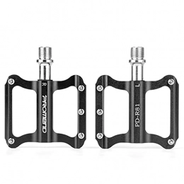 SHHMA Mountain Bike Pedal SHHMA Road Bike Pedals 9 / 16 Sealed Bearing Mountain Bicycle Flat Pedals Aluminum Alloy Wide Platform Cycling Pedal Bicycle Accessories, Black