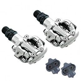 Shimano M520 SPD Clipless Bike Pedals with Cleats - Silver