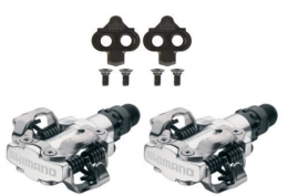 SHIMANO Spares SHIMANO PDM520 Clipless SPD Bicycle Cycling Pedals SILVER With Cleats Bike part