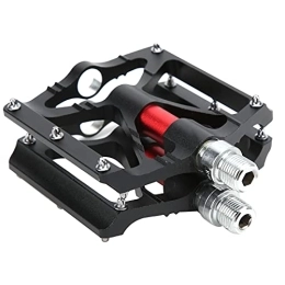Shipenophy Mountain Bike Pedal Shipenophy Aluminum Alloy Bike Pedals, Non‑Slip Pedals Easy To Install for Mountain Bike (Black)