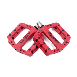 SHUANGCONG Mountain Bike Nylon Fiber Pedal Anti-skid Pedal Ankle Pedal Bicycle Equipment Red