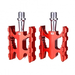 SHUILIANDU Spares SHUILIANDU 1 Pair Mountain Bike Pedals Ultra Strong Non-Slip Bicycle Pedals Aluminum Alloy Body For MTB Road Cycling Bearings (Color : Red)