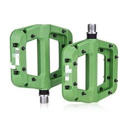 SHUILIANDU Spares SHUILIANDU Fit For MTB Bike Pedal Nylon 2 Bearing Composite 9 / 16 Mountain Bike Pedals High-Strength Non-Slip Bicycle Pedals Surface For Road Fit For BMX Fit For MT (Color : Green)