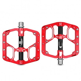SHUILIANDU Spares SHUILIANDU Flat Bike Pedals Fit For MTB Road 3 Sealed Bearings Bicycle Pedals Mountain Bike Pedals Wide Platform Pedales Bicicleta Accessories Part (Color : V15 Red)