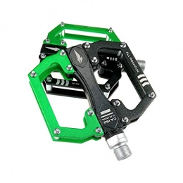 SICOFD Mountain Bike Pedal SICOFD Bicycle Pedals Mountain Bike, Flat Pedals Splice Color Durable Ultralight Mountain Bike Pedals Flat Non-Slip Pedal for 9 / 16 for BMX Mountain Road Cycling, Green