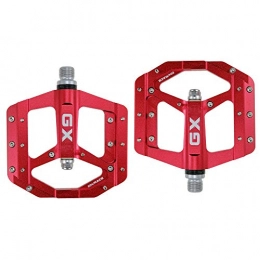 SICOFD Spares SICOFD Bicycle Pedals Trekking Pedals Axis CNC Aluminum, Mountain Bike Pedals with Axis Diameter 9 / 16 Inch, Ultralight Bicycle Road Bike Pedals Mountain Bike Road Bike City Bike, Red