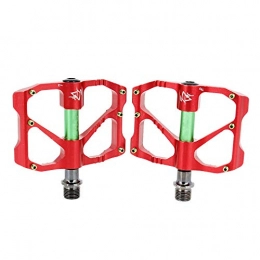 SICOFD Spares SICOFD MTB Bicycle Pedals, Road Bike Bike Pedals, Bicycle Pedals with 3 Sealed Bearers Folding Bike Pedals Ultralight Aluminum Alloy Anti-Slip Axles Diameter 9 / 16 Inch, Red