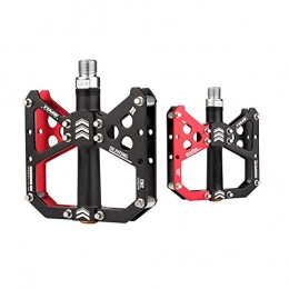 SICOFD Mountain Bike Pedal SICOFD Road Bike Bicycle Pedals with Axis Diameter 9 / 16 Inch Sealed Bearing, MTB Pedals Made of Ultralight Aluminum Alloy, Antiskid Metal Trekking Pedals, Red