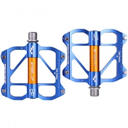 SIER Spares SIER Bicycle pedals, new aluminum alloy non-slip and durable mountain bike pedals, road bike hybrid pedals and free installation tools, Blue