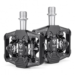 skrskr Double-sided Clip Pedals MTB Pedals Cycling Pedals with Cleats Replacement For SPD Mountain Bicycle Pedal System