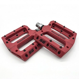 Sms Mountain Bike Pedal SMS Trekking Eveter Platform Nylon Resin Mountain Bike Pedals Bike Anti Rutschpedale 1512B, red