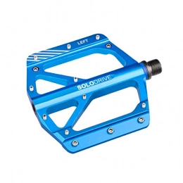 SOLODRIVE Mountain Bike Pedal SOLODRIVE Mountain Bike Flat Pedals, Low-profile Aluminium Alloy Bicycle Pedals, Light Weight and Thin Platform(Blue)