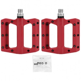 SOONHUA Spares SOONHUA 1 Pair Nylon Plastic Mountain Bike Pedal Lightweight Bearing Pedals for Bicycle(red)