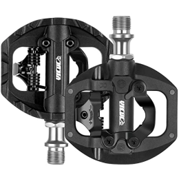 SPD Mountain Bike Pedals Dual Platform Multi-Purpose MTB Bike Pedals Compatible with Shimano SPD  Pedals  3-Sealed Bearing Lightweight Nylon Fiber/Alloy Bicycle Pedals 9/16-inch CR-MO Axle
