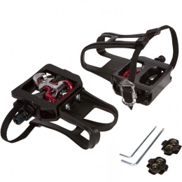 Sidelinx Mountain Bike Pedal SPD Pedals for Spin Bike with Toe Cages (SPD Cleats Included) - 2-in-1 SPD Shimano Clip Pedals with Toe Straps - Compatible with Peloton, NordicTrack, Other Spin Bikes with 9 / 16” Spindle