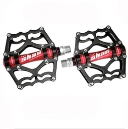 Spotact Spares Spotact Mountain Bike Pedals Lightweight Bicycle Cycling Aluminum Alloy Road Bike Pedal Spindle for 9 / 16", 0.8lb a Pair (Red)