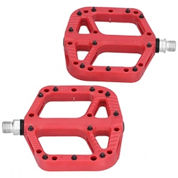 SPYMINNPOO Mountain Bike Pedal SPYMINNPOO Bike Pedal Set, Reinforced Nylon Widen Bicycle Pedals High Speed Bearing Road / MTB Bike Pedals Accessories (red)