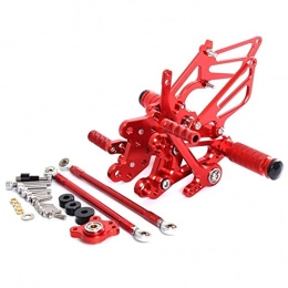 srr Mountain Bike Pedal srr Bike Pedals Mountain Motorcycle Adjustable Rearset Rear Set Foot Pegs Pedals Footrest (Color : Red)