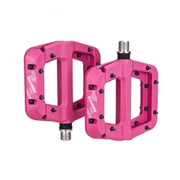 QNDYDB Mountain Bike Pedal Standard 9 / 16 Inch Threaded Mountain Bike Pedals, 1 Pair With Cleats, Bicycle Pedals, New Nylon Fabric, Suitable for Mountain Bikes / road Bikes Pink-M