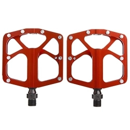 Stuurvnee Spares Stuurvnee Mountain Bike Pedal Road Bicycle Ultralight Aluminum Alloy 3 Bearings Pedal Foot Pedals, Red