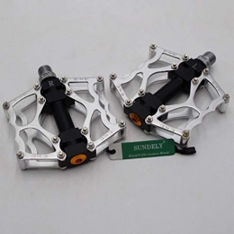 SUNDELY Spares SUNDELY Silver Mountain Bike Platform Pedals Flat Sealed Bearing Bicycle Pedals 9 / 16