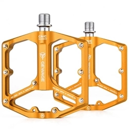 sunflowe Mountain Bike Pedal sunflowe Mountain Bike Pedal | Double-Sided Screw Design Bicycle Flat Pedals - Cycling Sealed Bearing Pedals, With Three Built-In High-Bearings