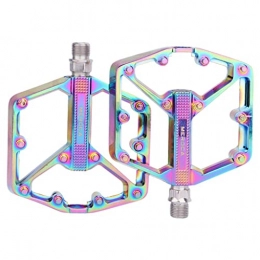 SunniMix 2 Pieces Universal Bicycle Pedals, 9/16 Aluminium Alloy Bicycle Pedals-Mountain Bike Pedals - Colorful