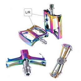 Sunnyushine Spares Sunnyushine mountain bike pedal, ultra-light aluminium alloy, durable, the non-slip colourful pedal bicycle accessories carries bicycle with axle diameter 9 / 16 inch popular