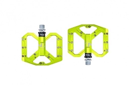SXCXYG Spares SXCXYG Bike Pedals Mountain Non-Slip Bike Pedals Platform Bicycle Flat Alloy Pedals 9 / 16" 3 Bearings For Road MTB Fixie Bikes Mtb Pedals (Color : Green)