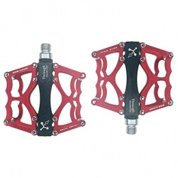 Sxmy Spares Sxmy Bicycle bearing pedals mountain bike pedals aluminum alloy pedals, Red