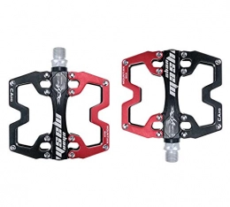 Sxmy Spares Sxmy Bicycle pedals, mountain bike pedals, flat pedals, large pedals, non-slip pedal nails, Red