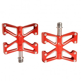 SYLTL Spares SYLTL Bicycle Pedal, Aluminum Alloy Mountain Bike Pedals Ultralight Antiskid Cycling Equipment, Red