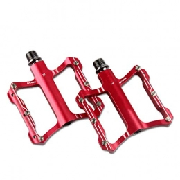 SYLTL Spares SYLTL Bicycle Pedals, Aluminum Alloy Ultralight Road Bike Hybrid Pedals Mountain Bike Pedals 1 Pair, red