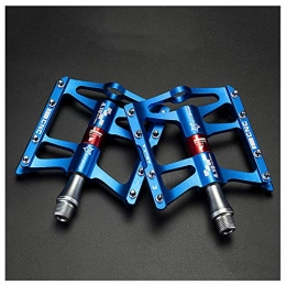 SYLTL Mountain Bike Pedal SYLTL Bicycle Pedals, Ultralight 1 Pair Road Bike Hybrid Pedals Antiskid Aluminum Alloy Foldable Bike Bicycle Pedals, Blue