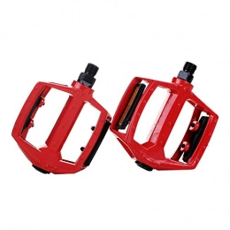 SYLTL Mountain Bike Pedal SYLTL Bike Pedals, Ball Bearing Ultralight Road Bike Hybrid Pedals Aluminum Alloy 1 Pair Bicycle Pedal, Red